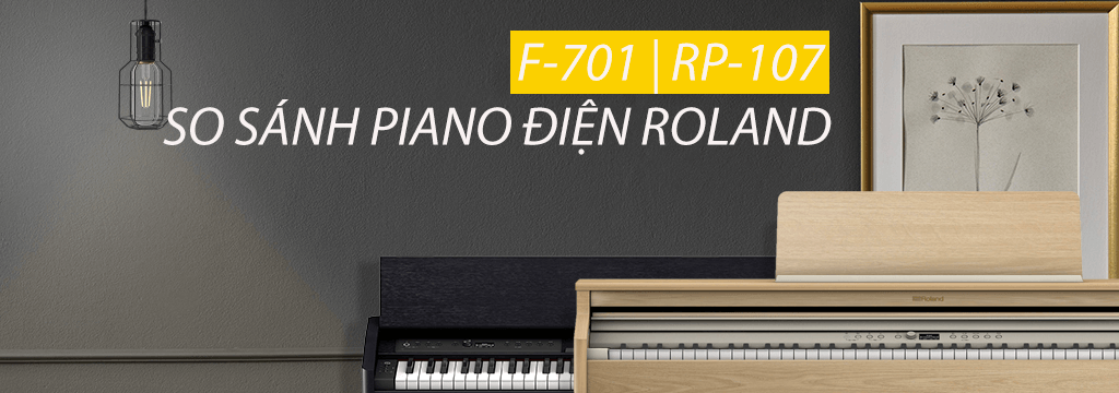 Review piano điện Roland RP107 và Roland F701