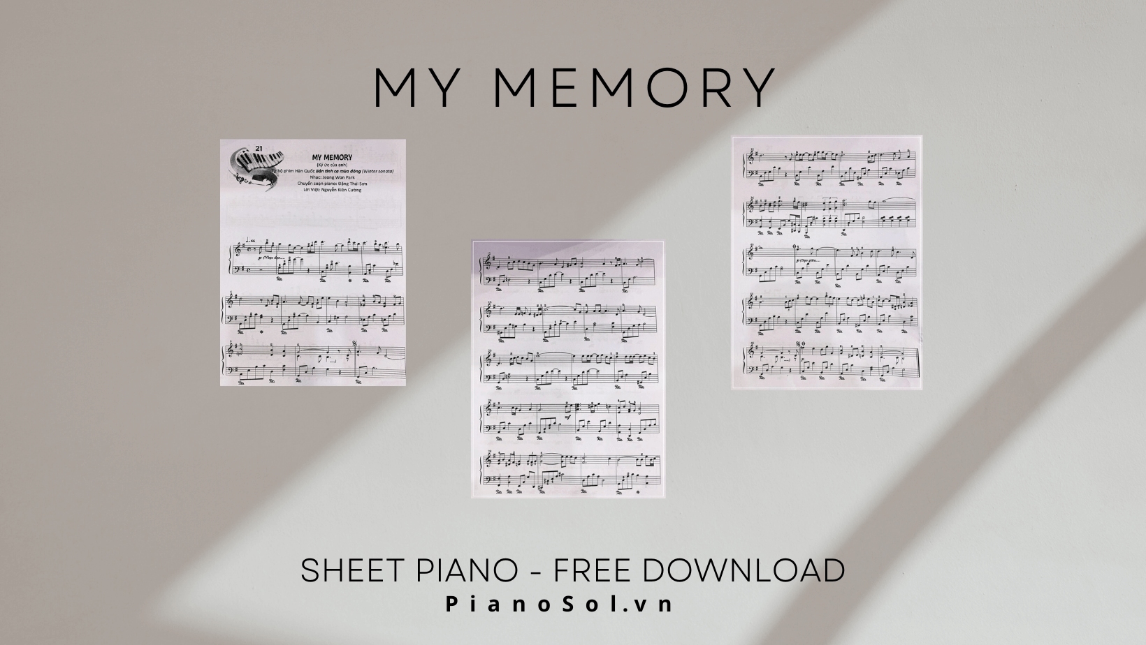 Sheet Piano My Memory 1 Báº N Nháº C Buá N Tã M Tráº Ng