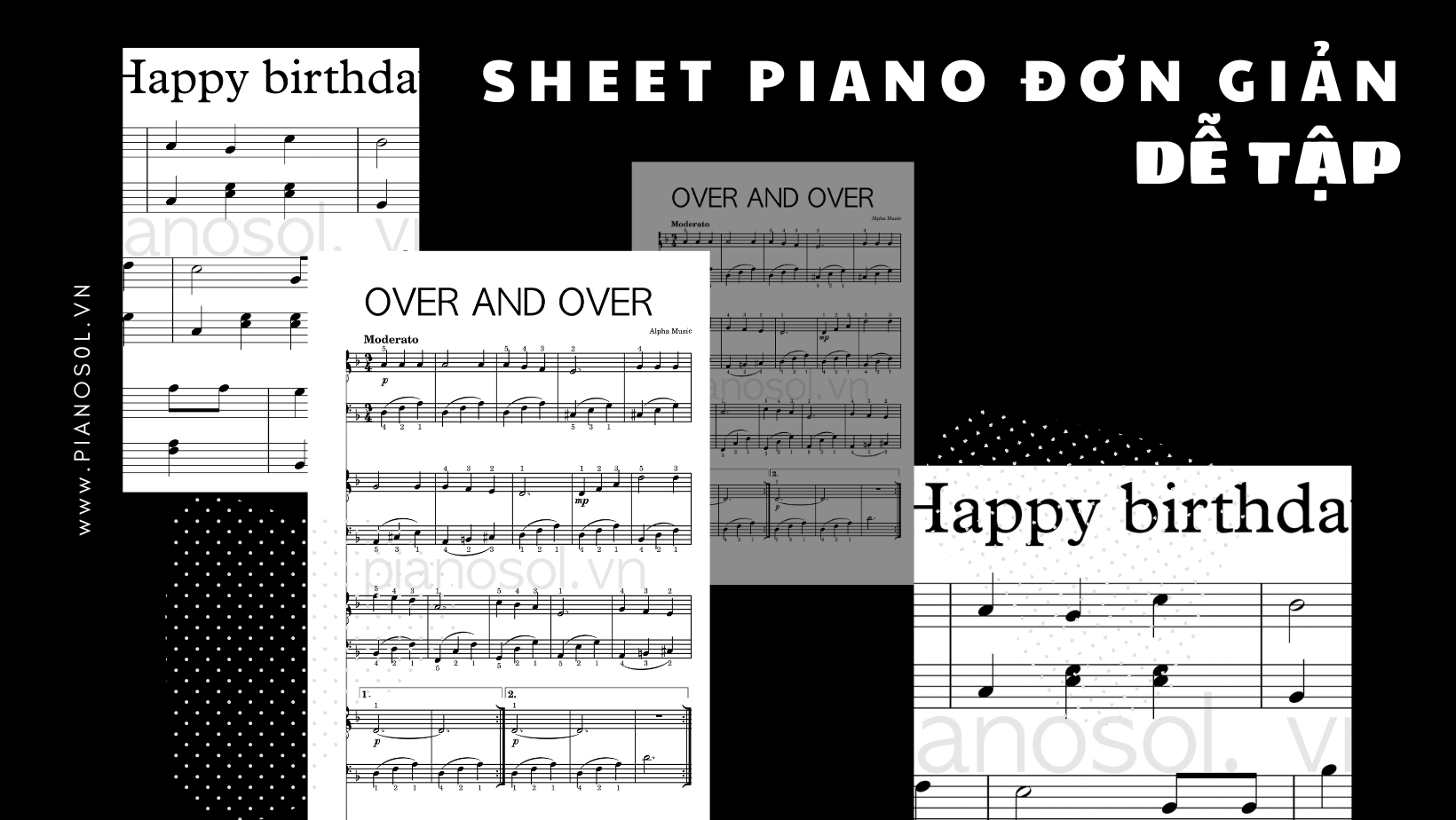 sheet piano đơn giản dễ tập cho người mới học