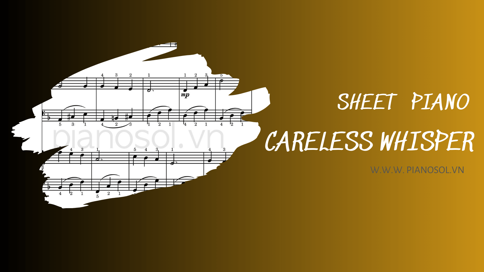 sheet piano Careless whisper