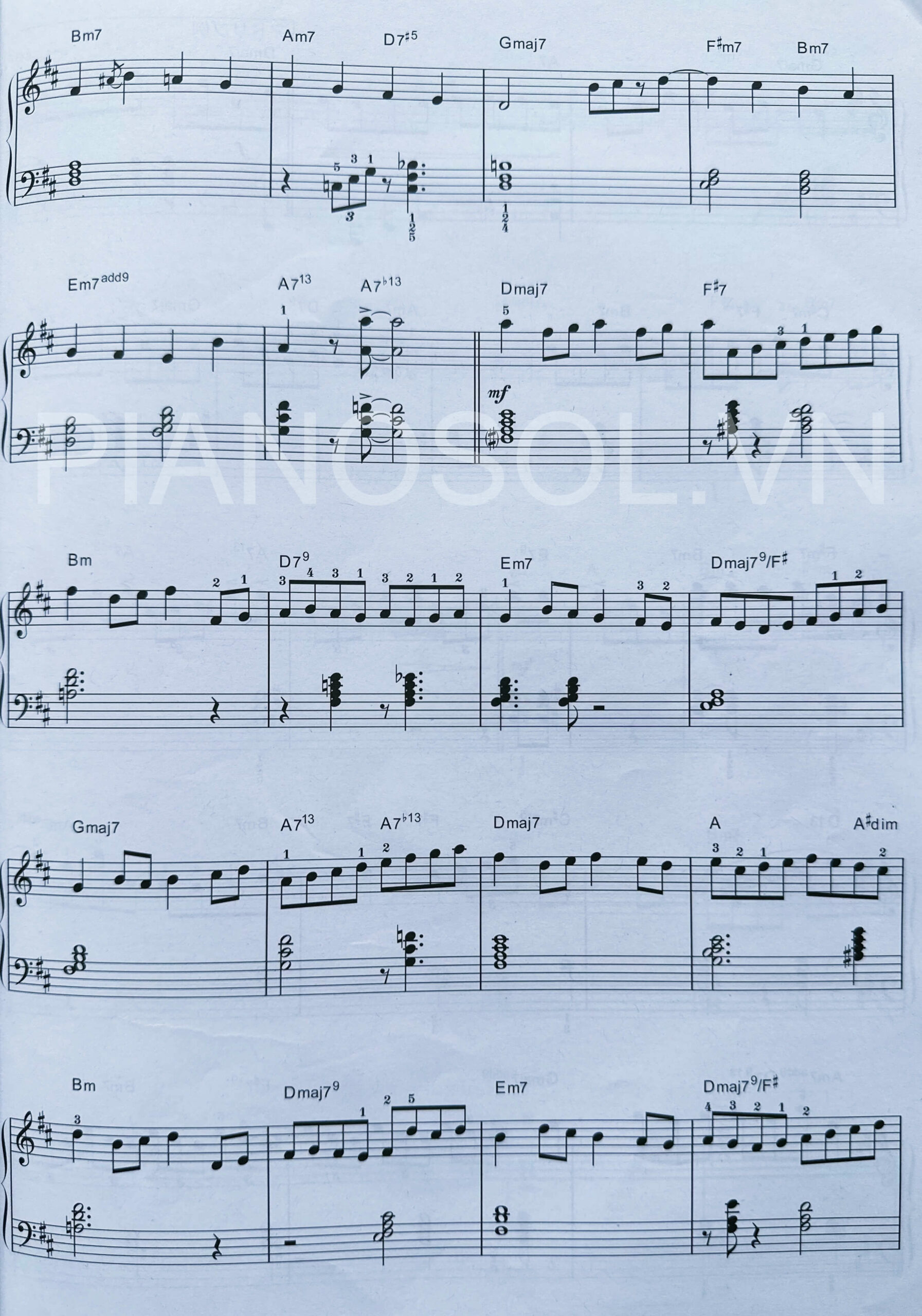 Sheet Piano CANON in D Jazz - trang 2