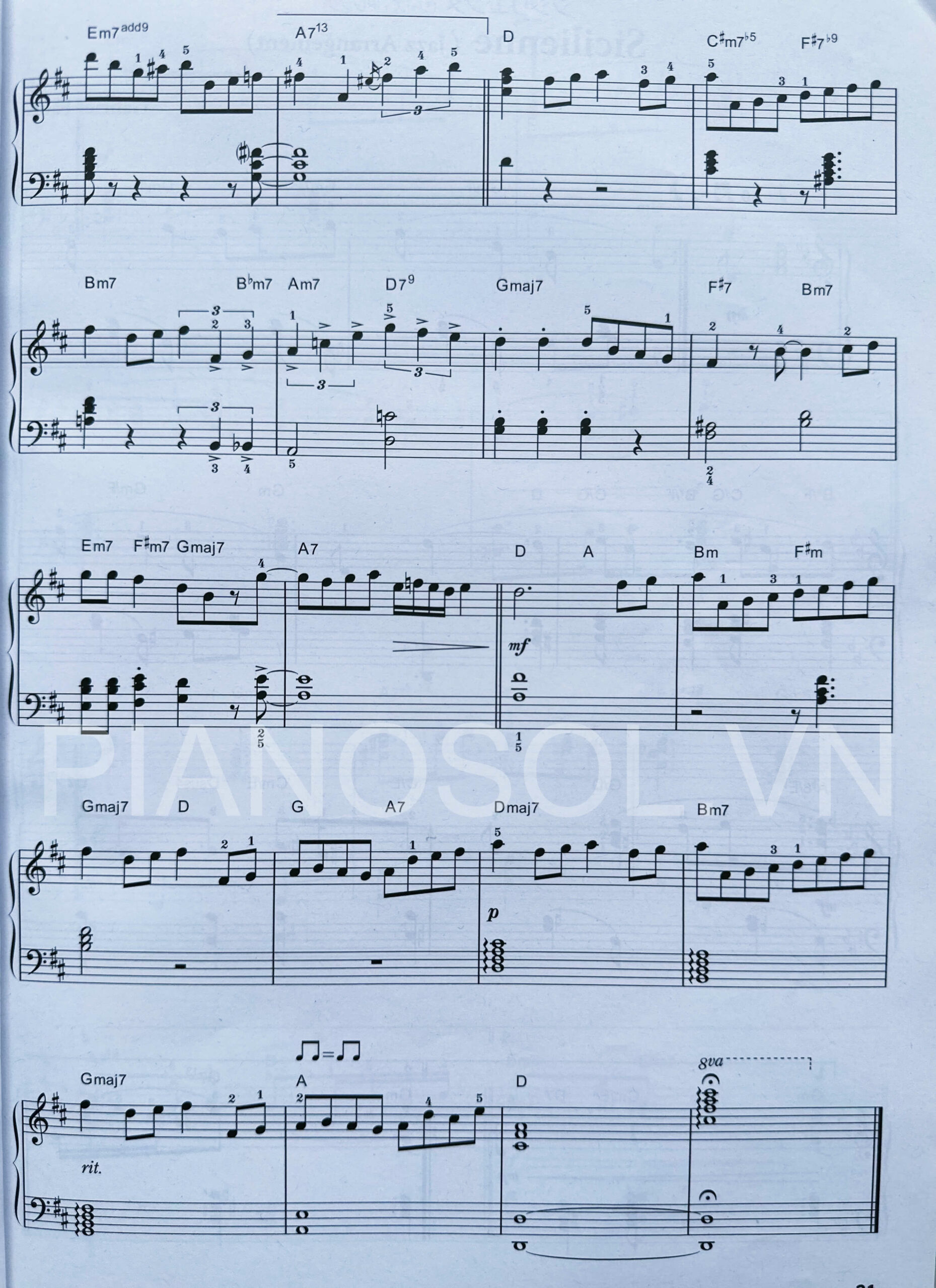 Sheet Piano CANON in D Jazz - trang 4