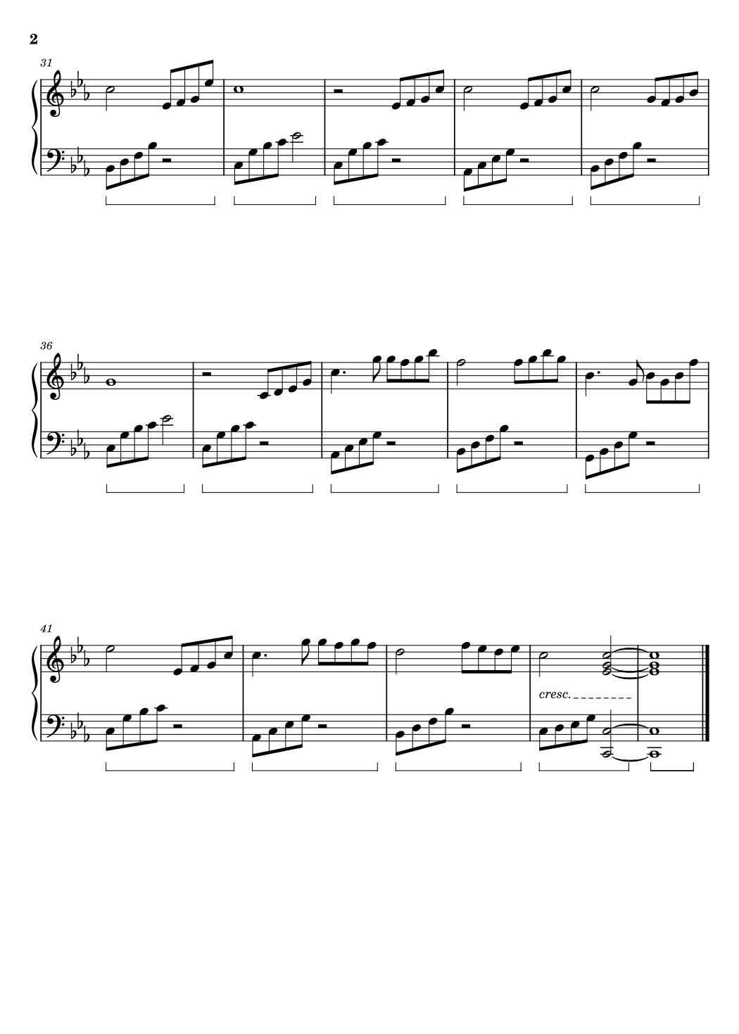Sheet piano Melody Of The Night 5 - trang 2