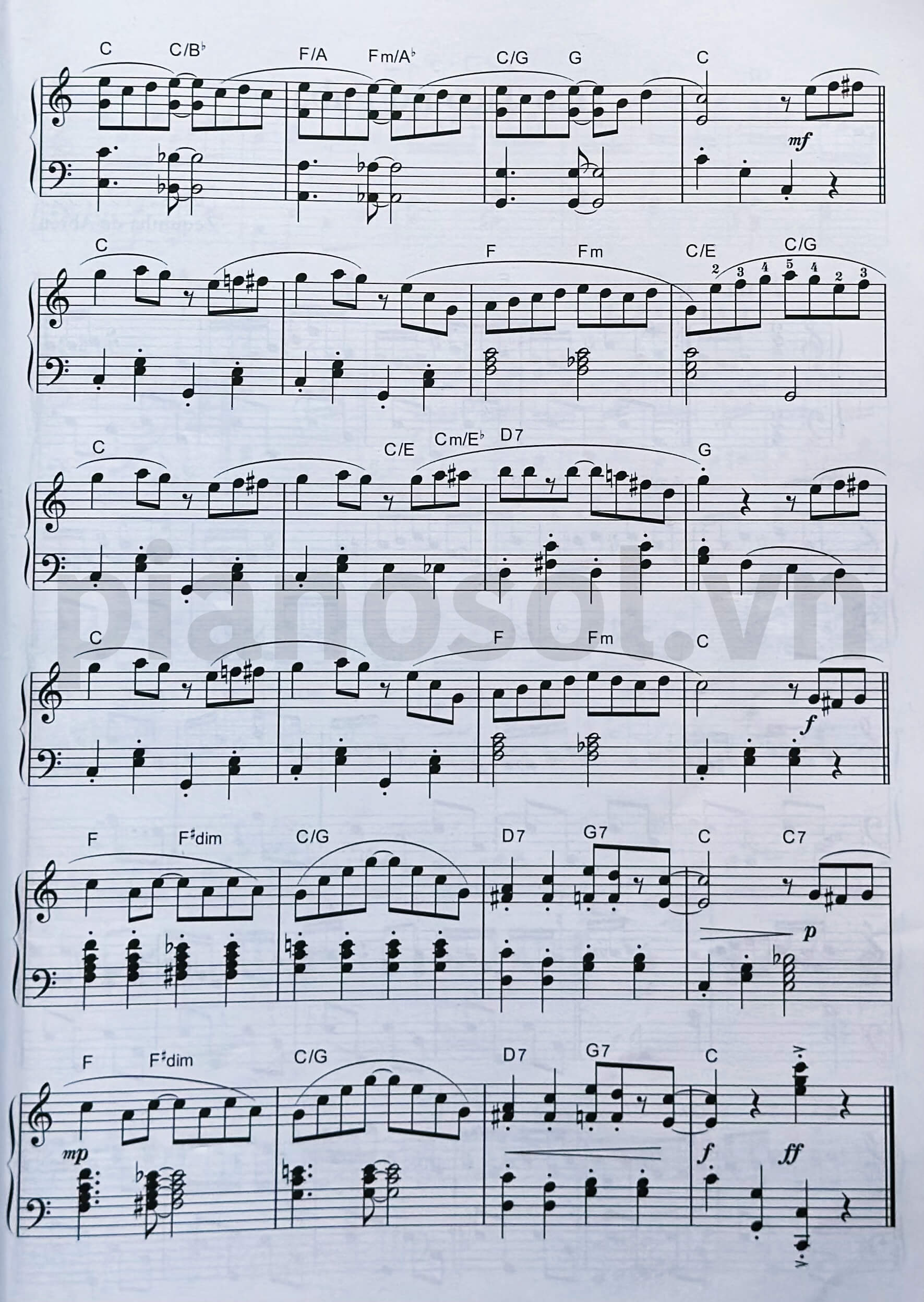 Sheet piano The Entertainer - trang 2
