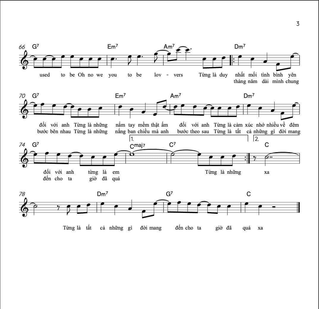 Sheet piano Từng Là - 3