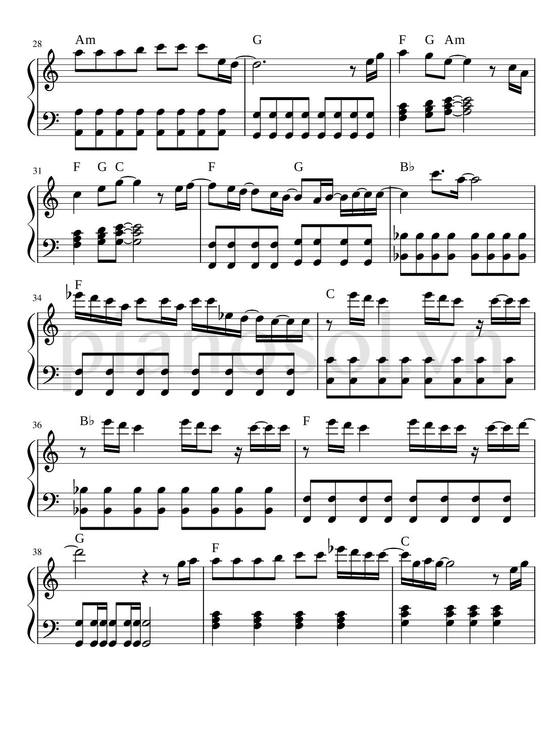 Sheet Piano Always Remember Us This Way - 3